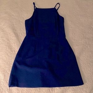 French Connection Royal Blue Halter Mini Dress
